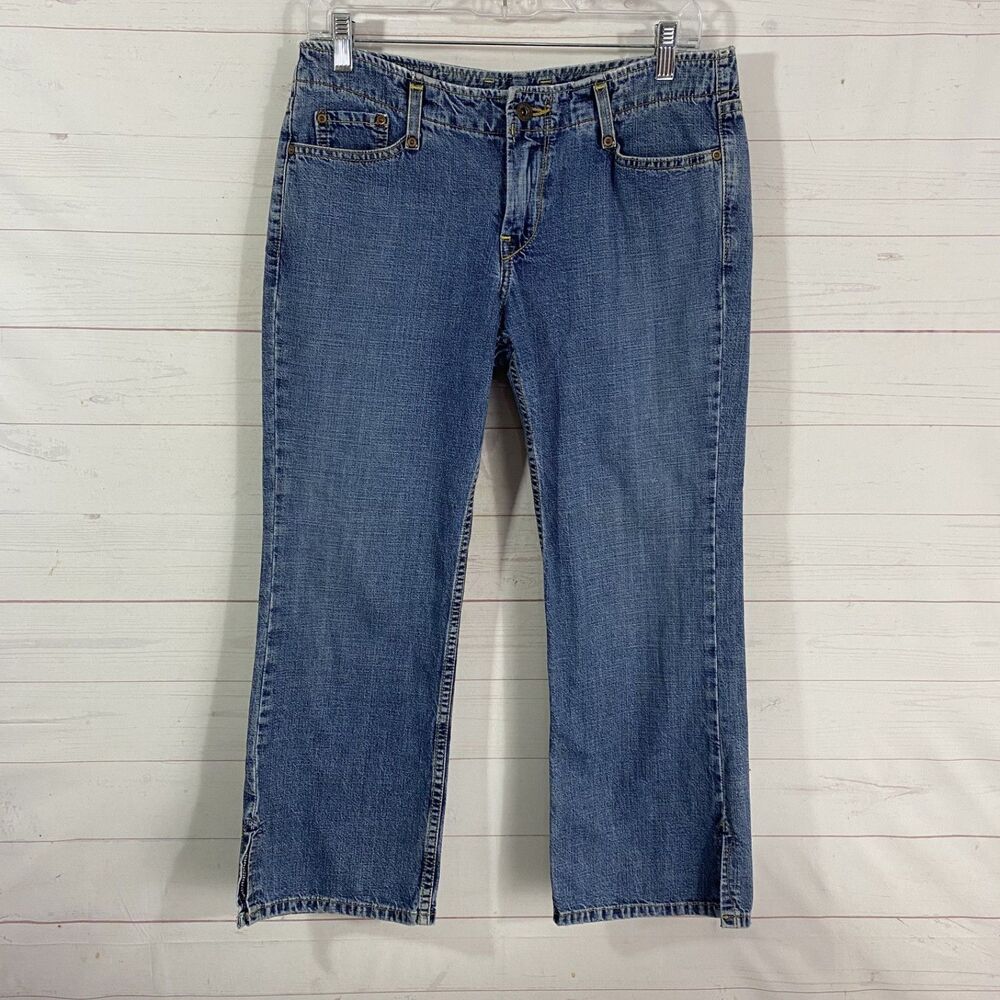 Vtg Lucky Brand Womens Elite Crop Jeans Sz 6/28 Blue 100% Cotton 30x25